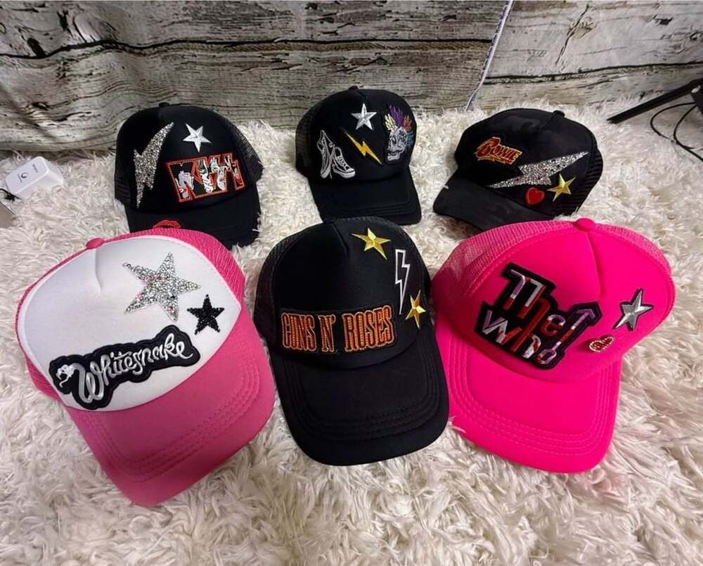 Rock Band Mesh Trucker Hat Lot Set of 6